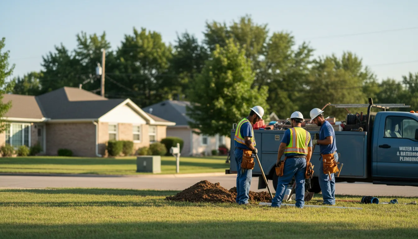 Residential water line and bathroom plumbing service in Newport, TN